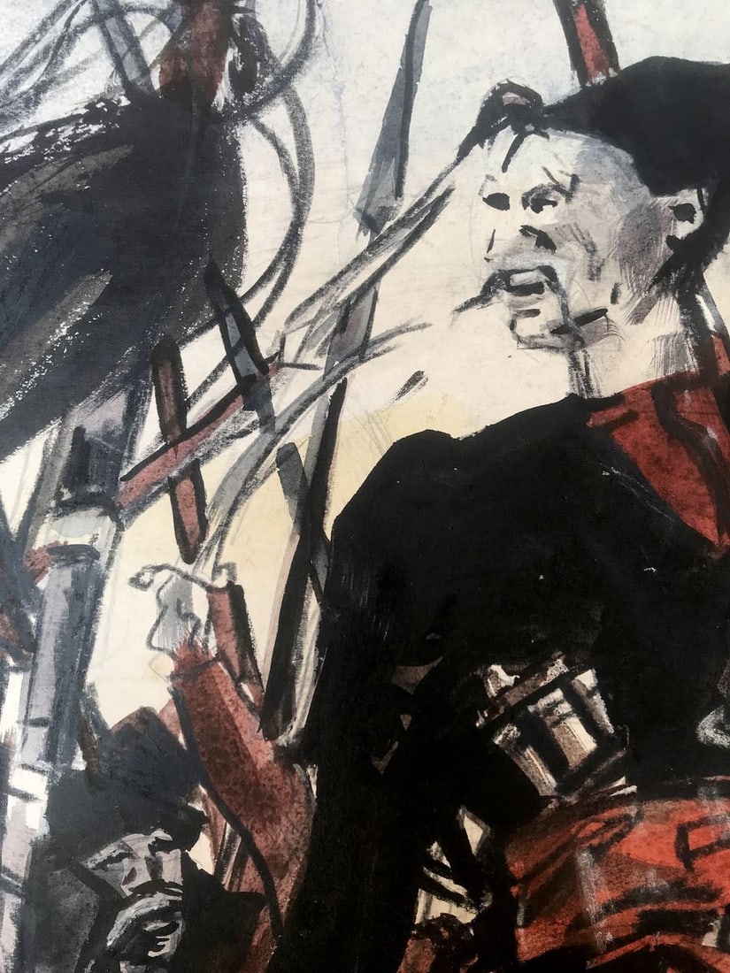 Watercolor painting Portrait of a Cossack Alexander Arkadievich Litvinov - 4