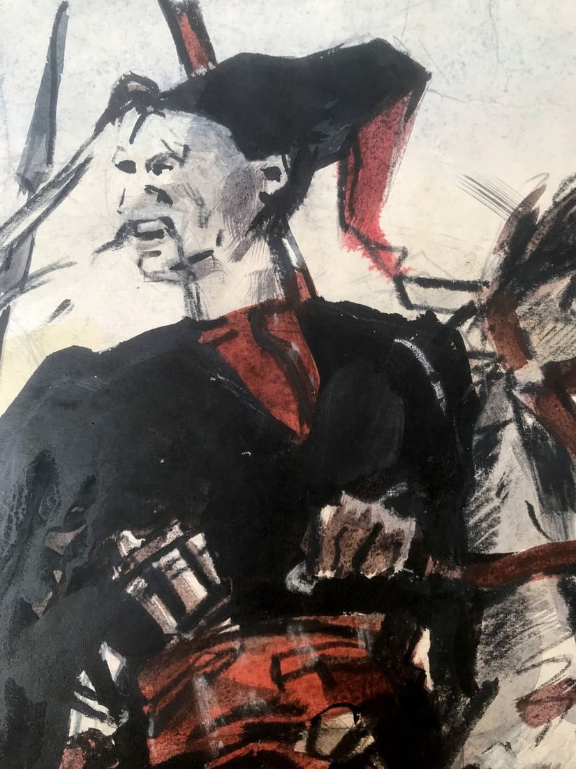 Watercolor painting Portrait of a Cossack Alexander Arkadievich Litvinov - 5