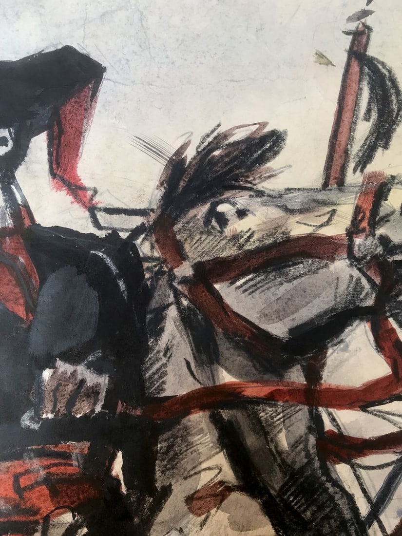 Watercolor painting Portrait of a Cossack Alexander Arkadievich Litvinov - 6