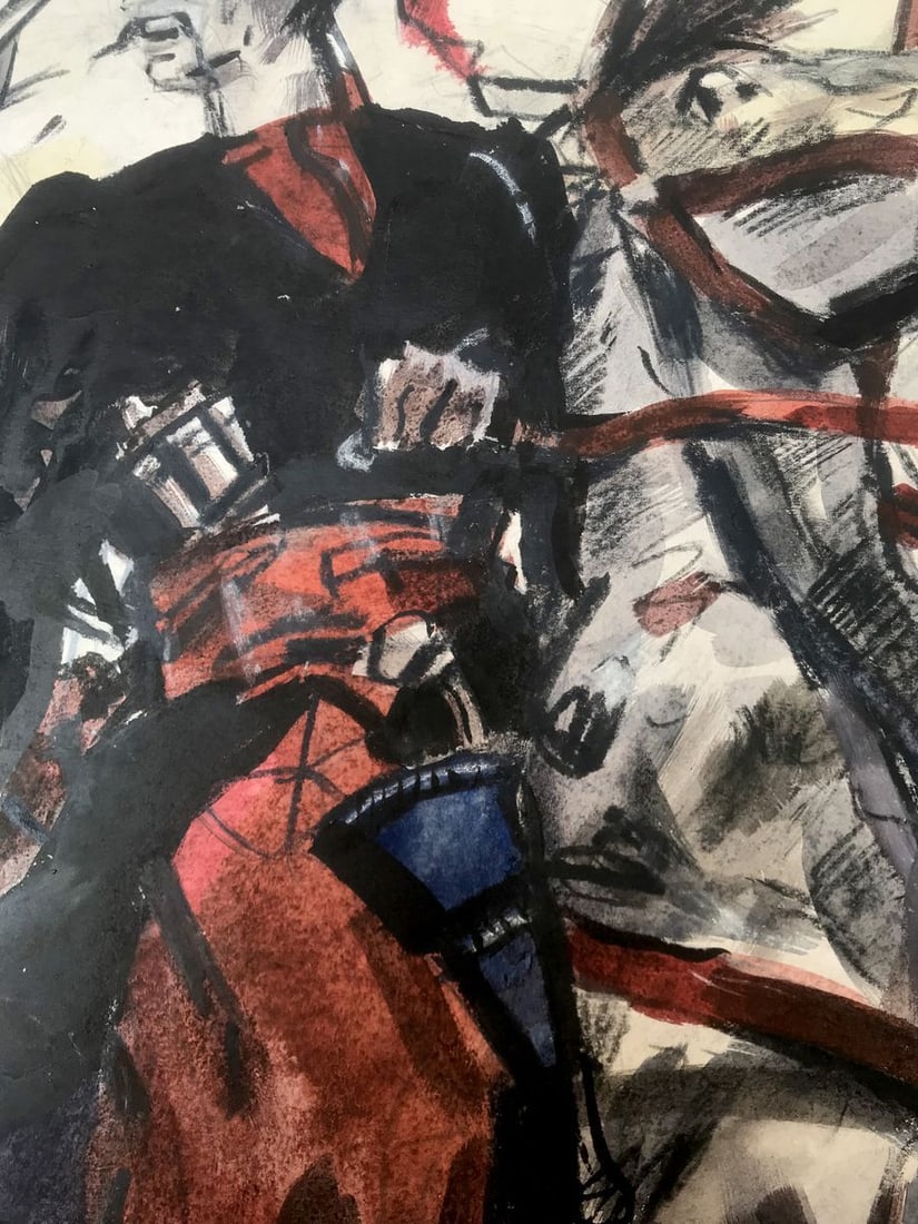 Watercolor painting Portrait of a Cossack Alexander Arkadievich Litvinov - 8