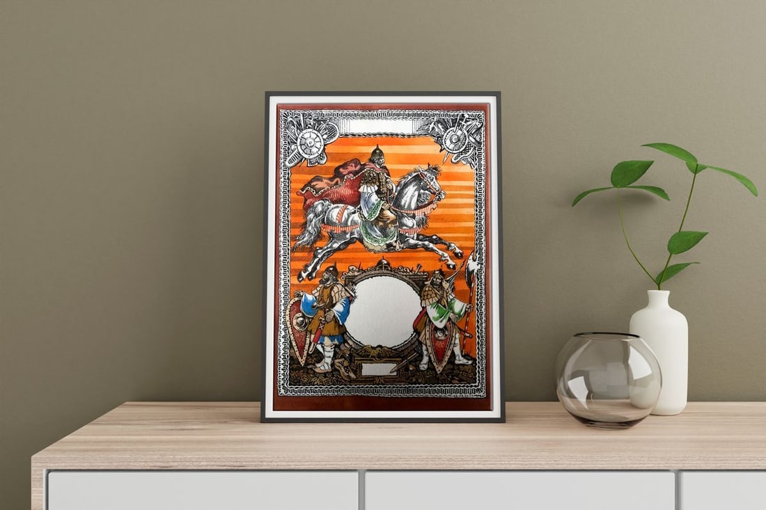 Watercolor painting King on horseback Alexander Arkadievich Litvinov - 3