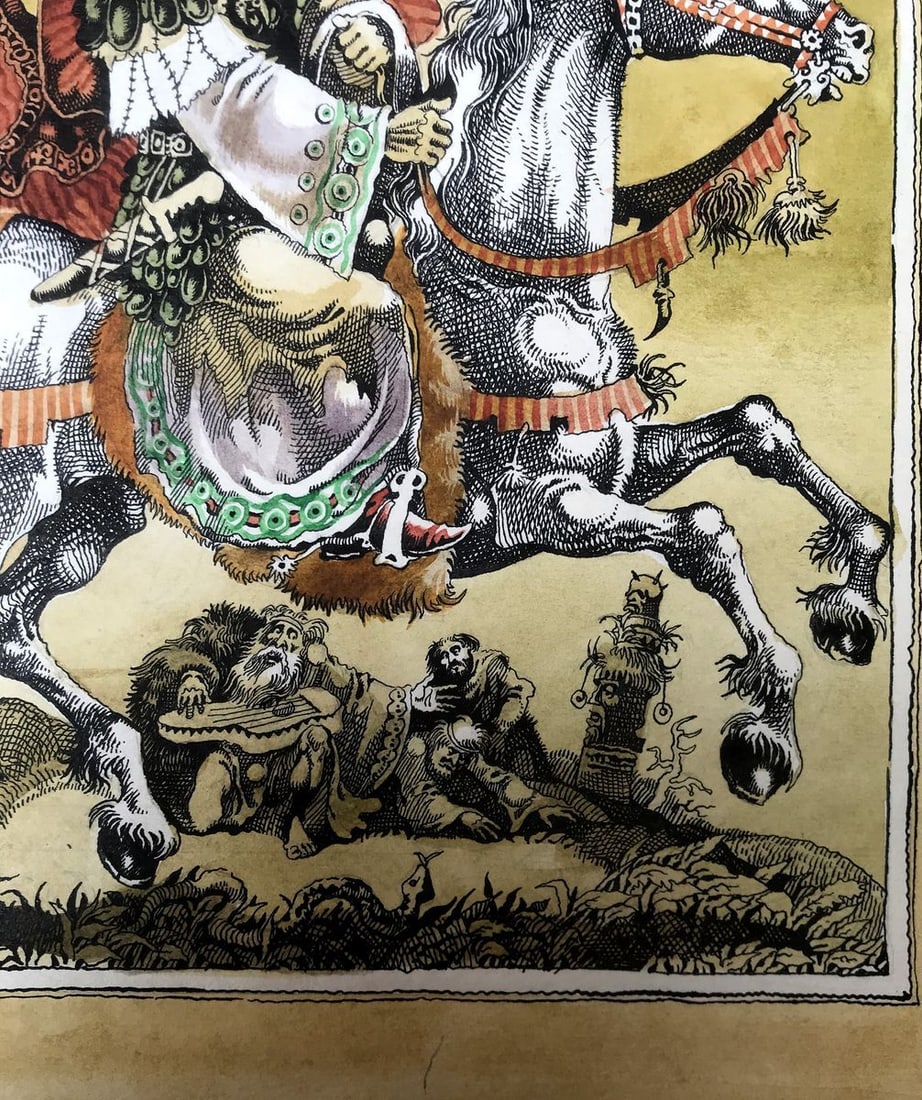 Watercolor painting Portrait of a king Alexander Arkadievich Litvinov - 11