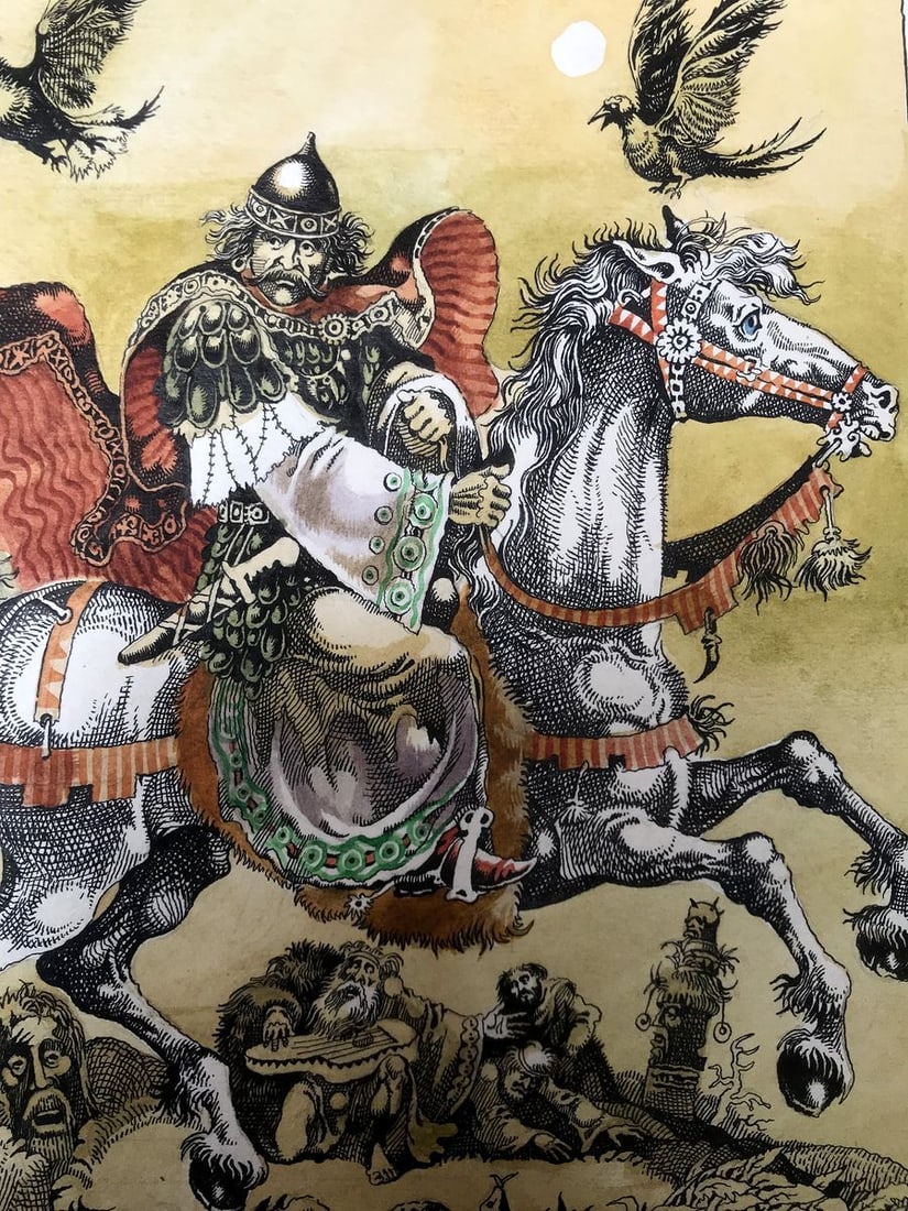 Watercolor painting Portrait of a king Alexander Arkadievich Litvinov - 7