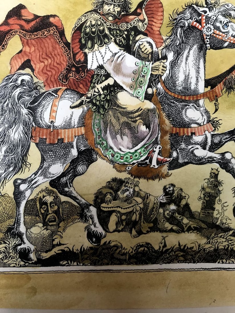 Watercolor painting Portrait of a king Alexander Arkadievich Litvinov - 9