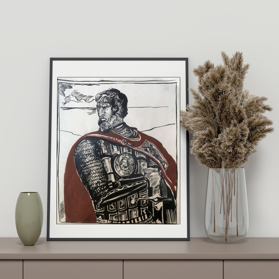 Pen painting Portrait of a warrior Alexander Arkadievich Litvinov - 3