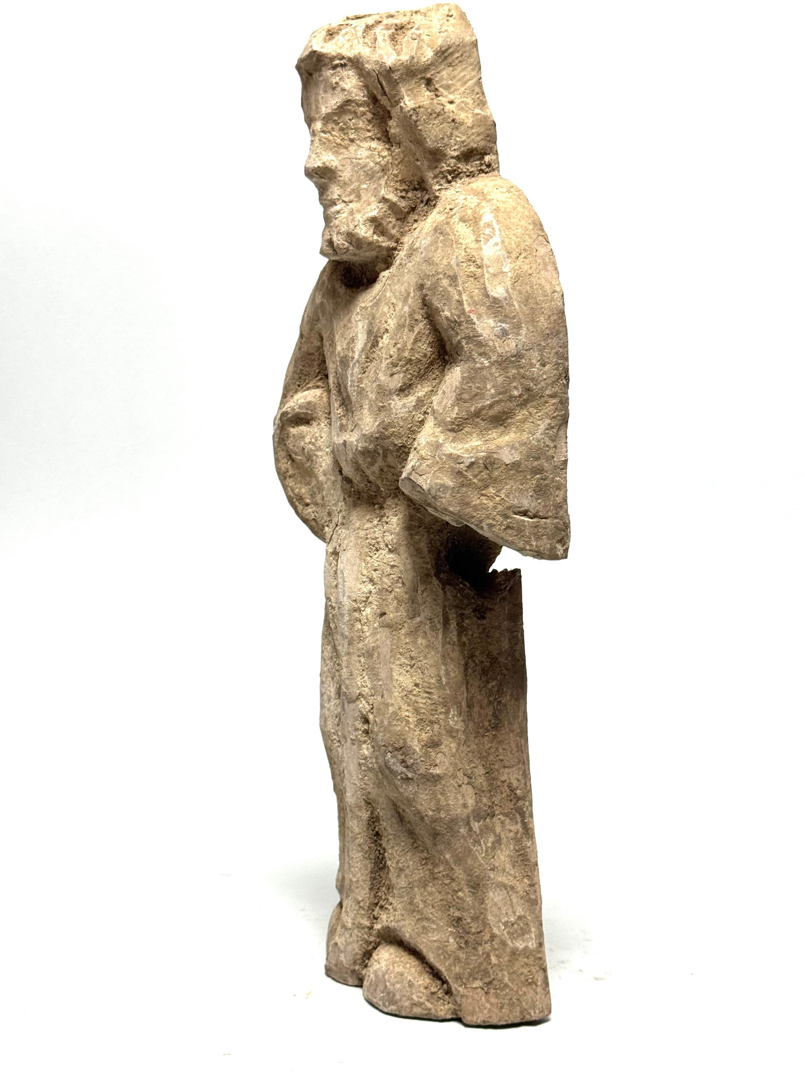 Old carved sculpture of a saint - 8