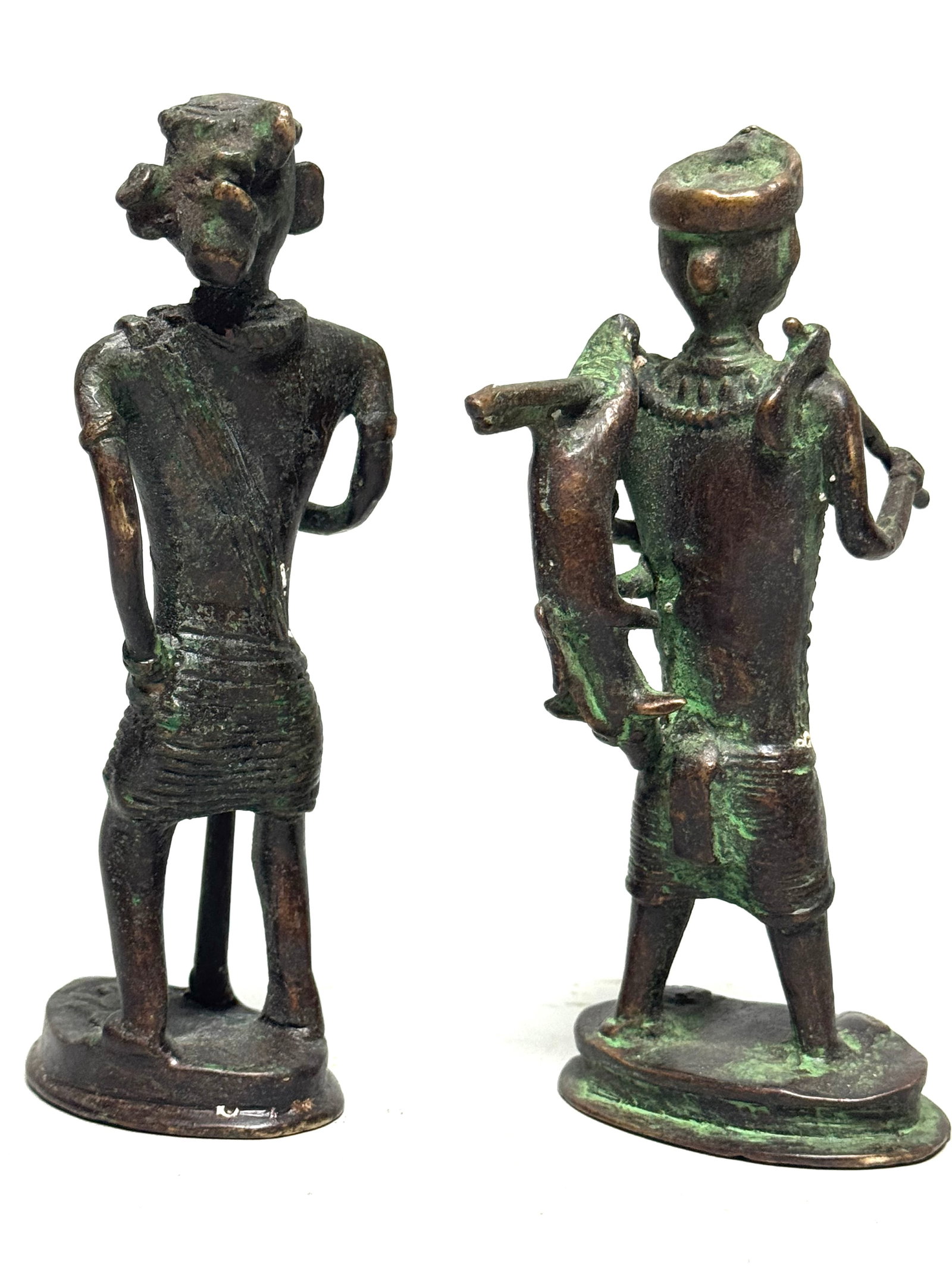 2 Bronze Dhokra Sculptures 1 kg - India - 12