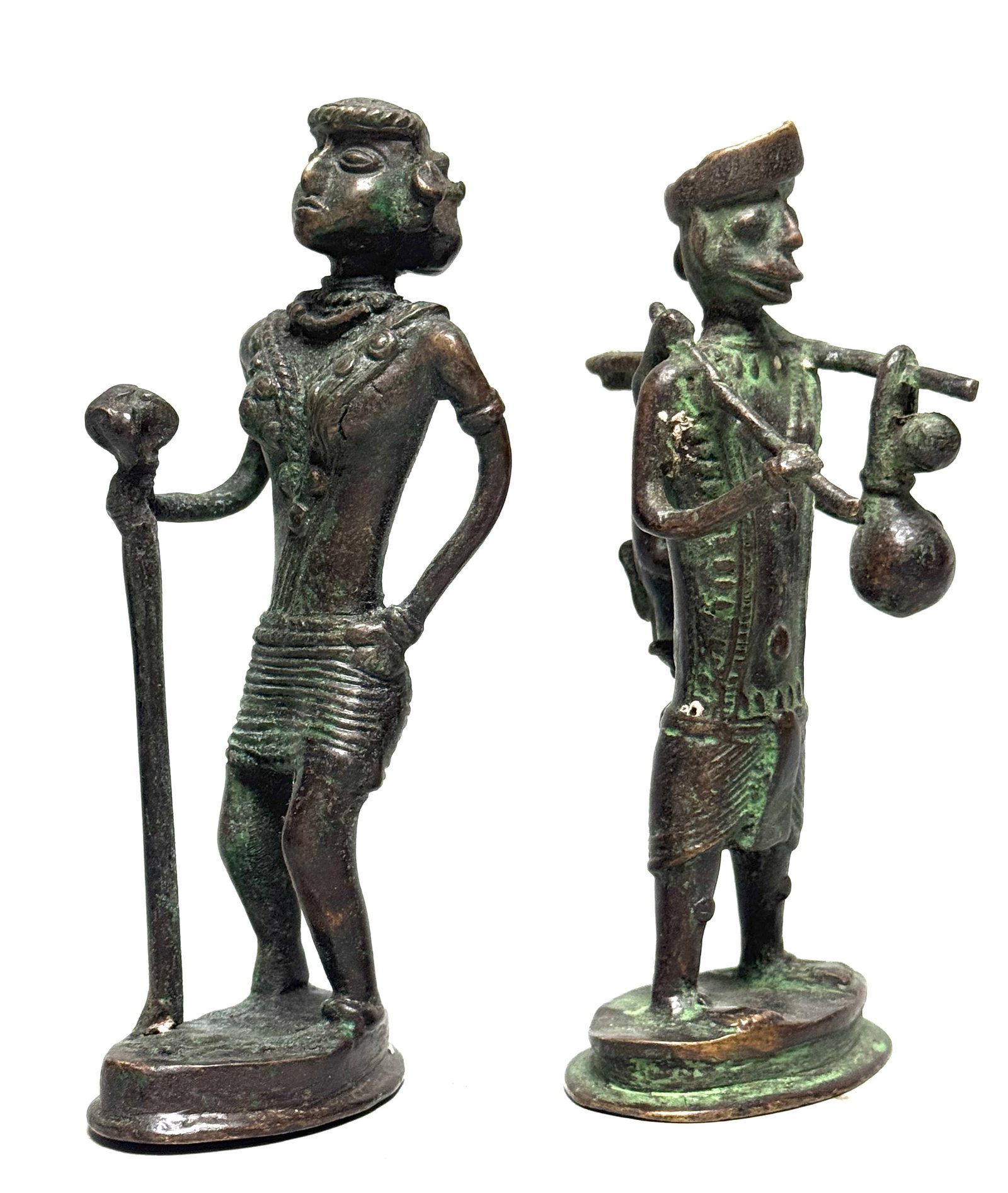 2 Bronze Dhokra Sculptures 1 kg - India - 7