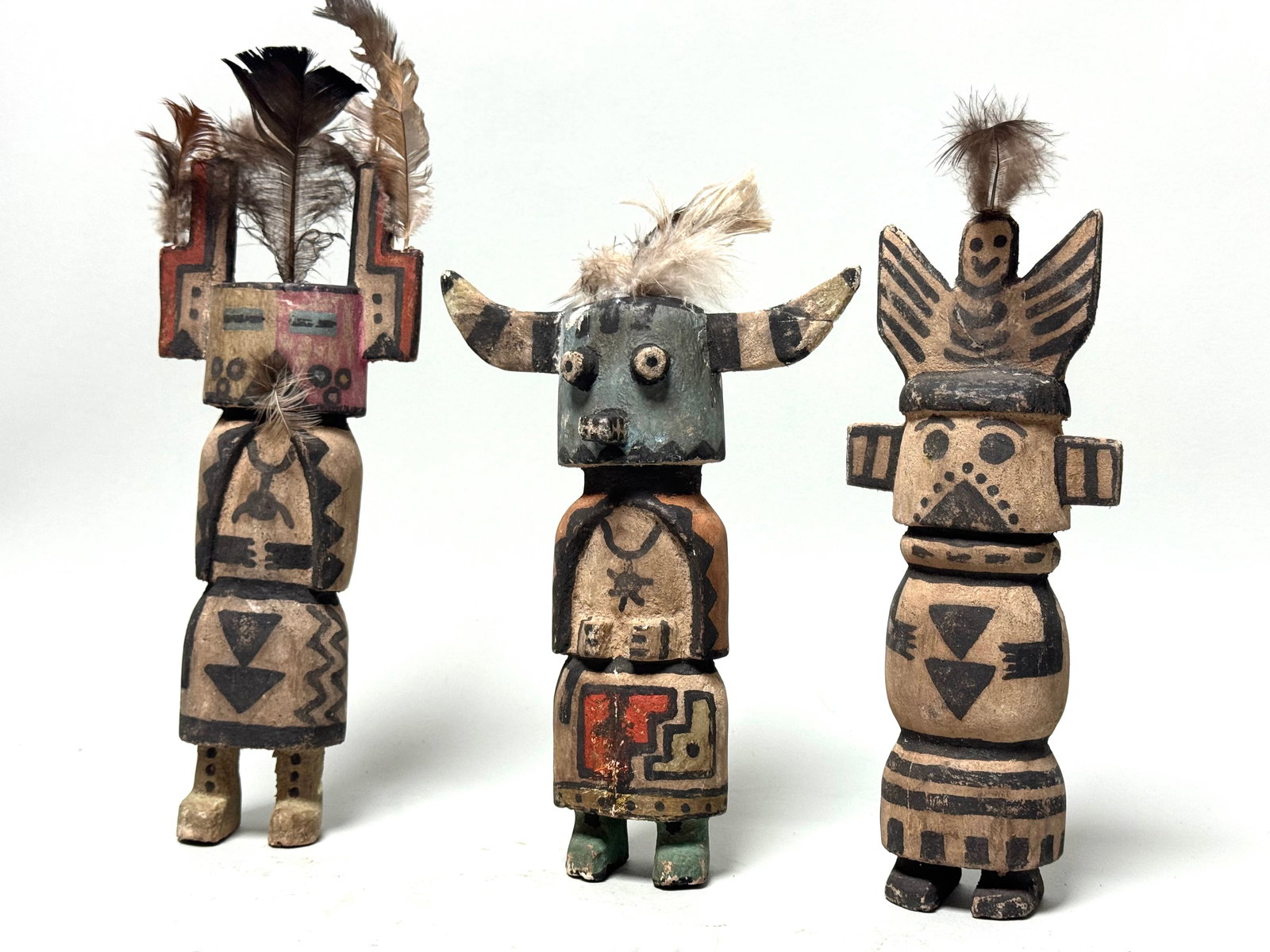 3 Ancient Zuni figures - New Mexico, USA - 2