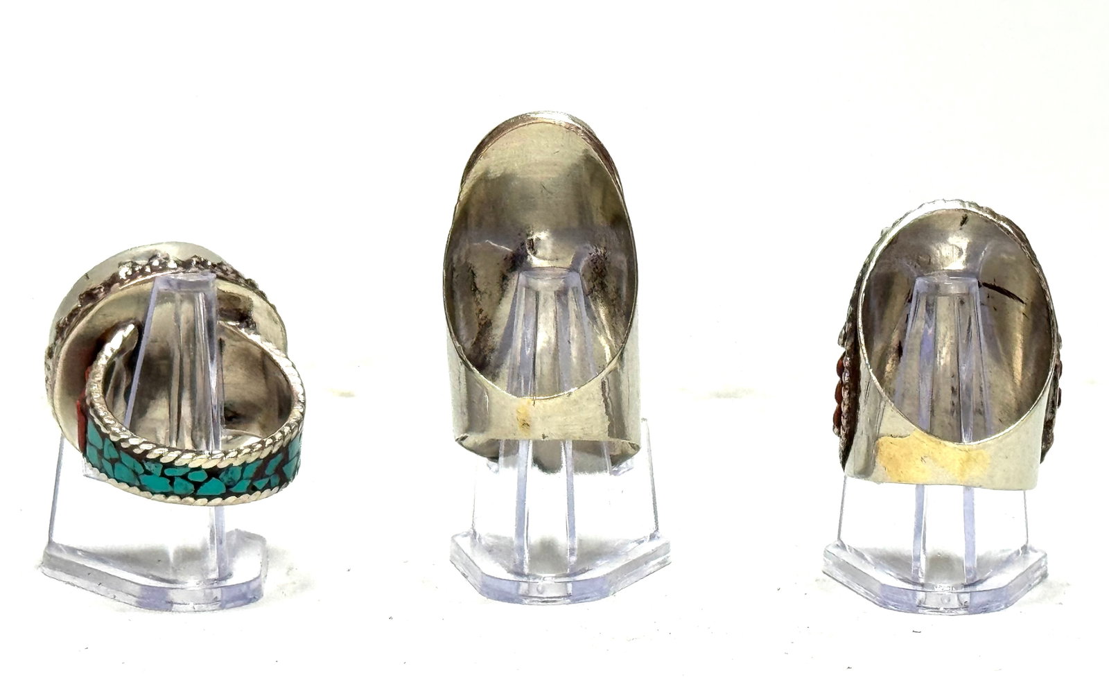 Authentic Navajo Jewelry Set - Three Rings - 9