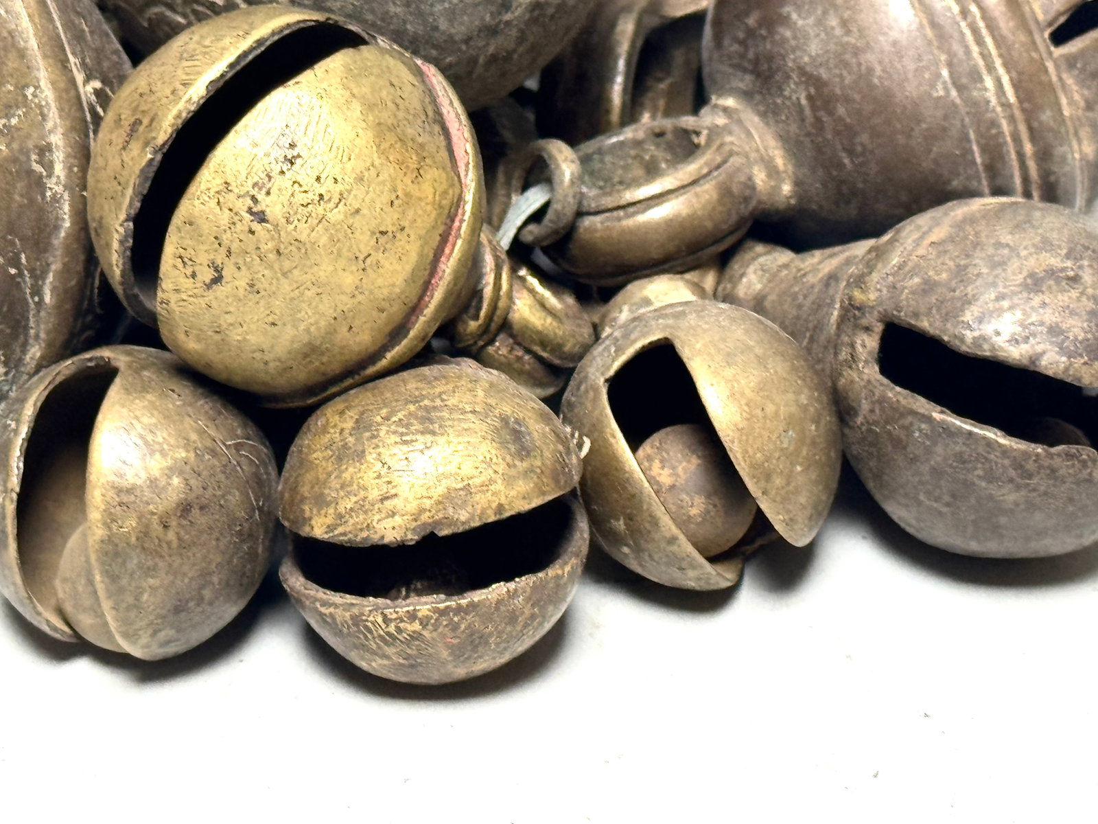Old Tibetan & Nepalese bells LARGE (40-60 mm) 1.6 KG! - 8