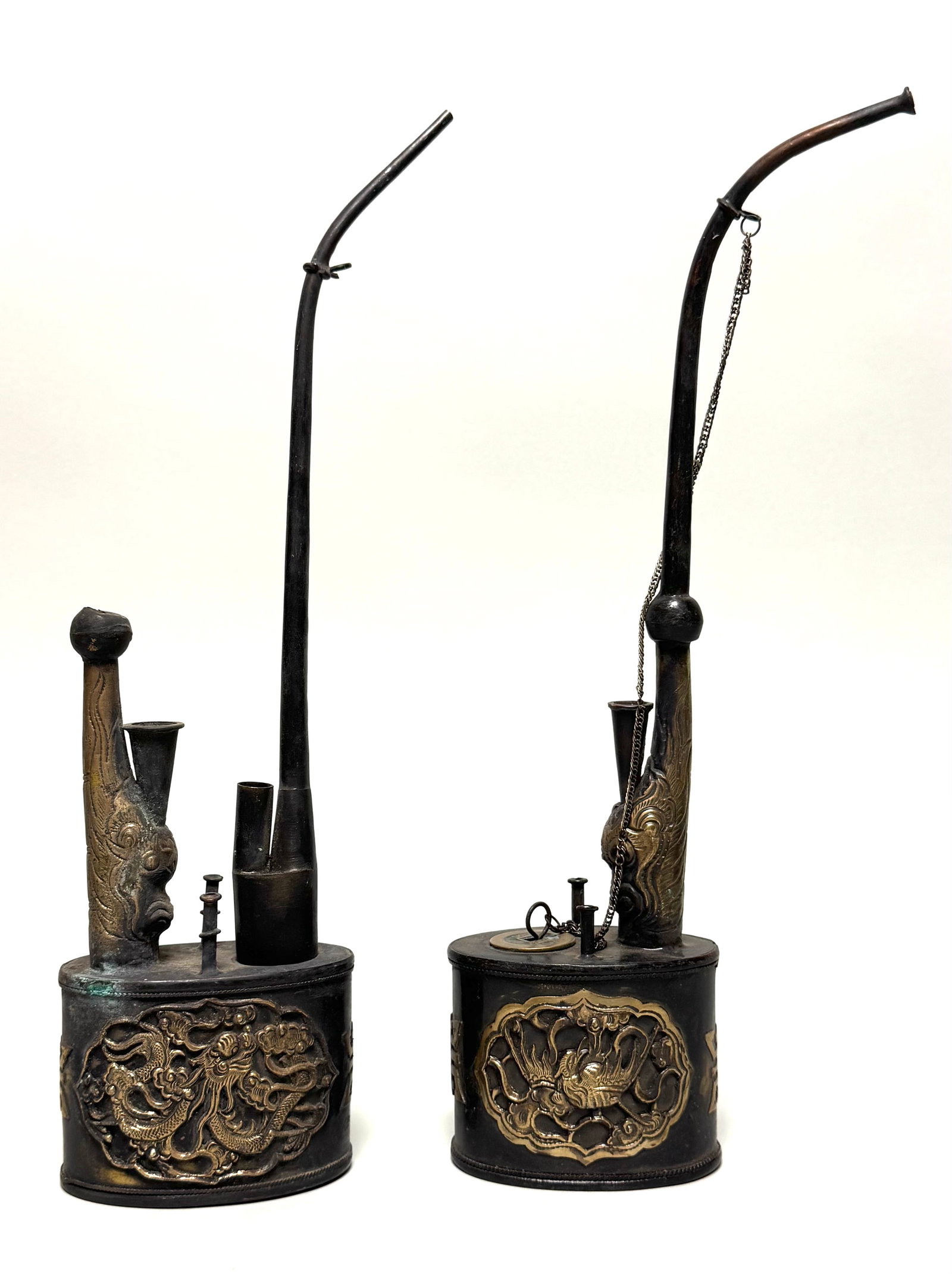 2 Chinese Opium Pipes 1900 - 7