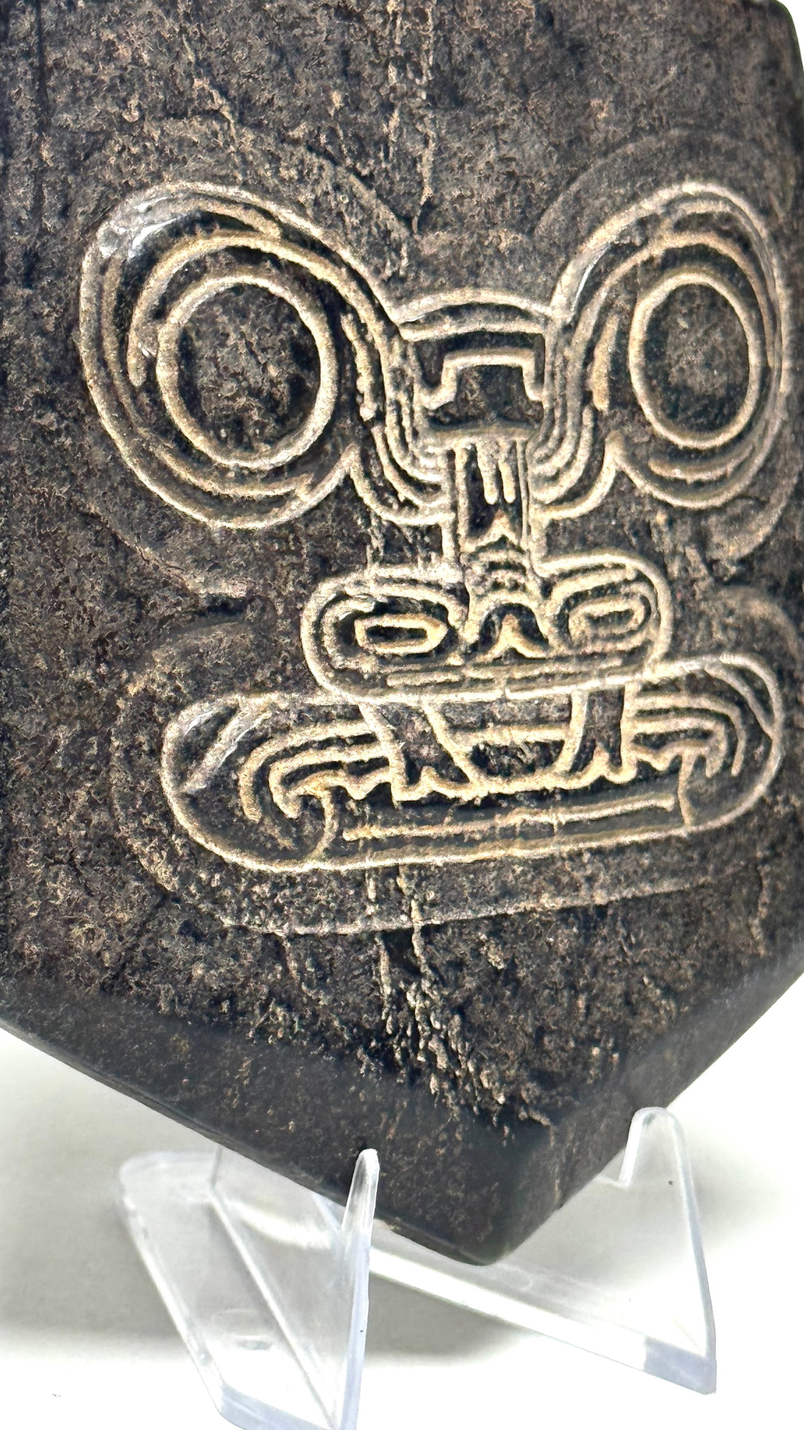 Ancient Dark-Green Jade HongShan Culture amulet, China - 4