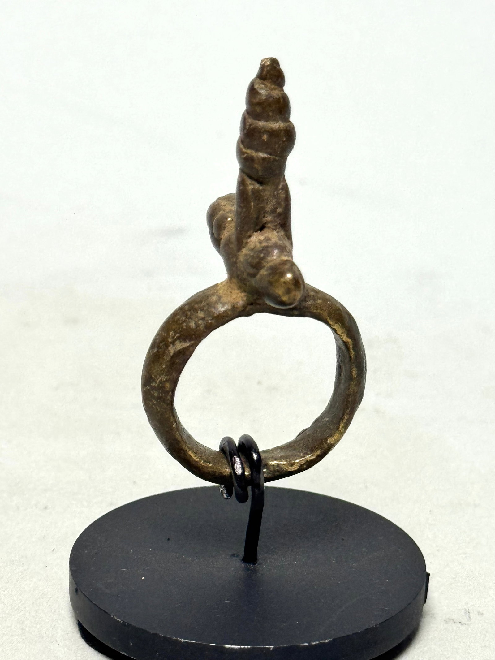 Bague Sao ring bronze - Africa incl stand - 7