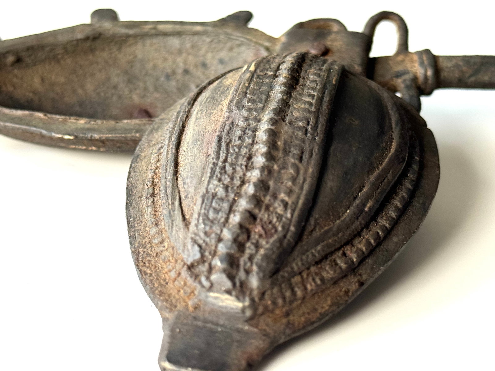 Antique Indian Bronze Ajal Kohl Container - 12