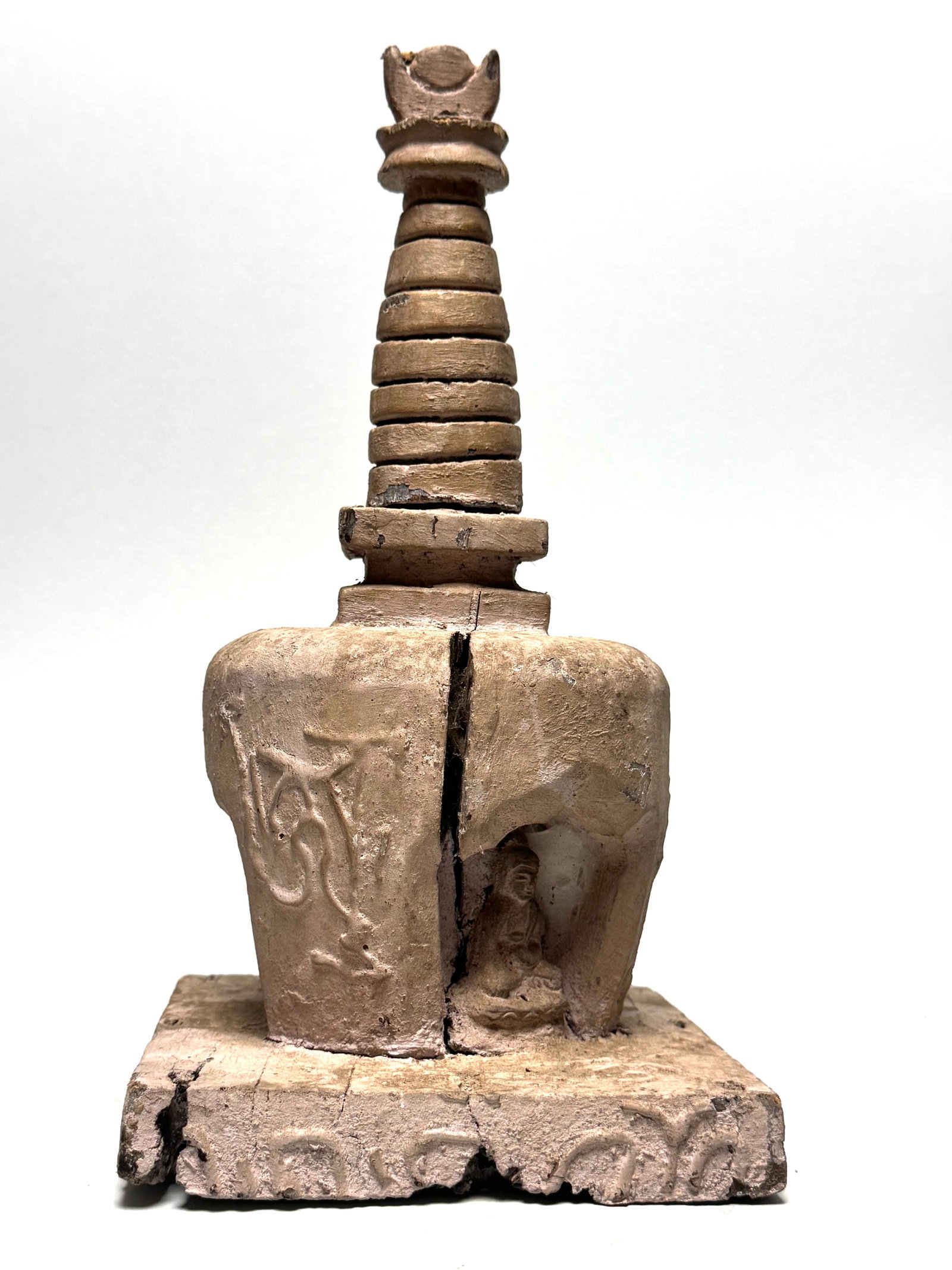 Antique Wooden Burmese Stupa - 7