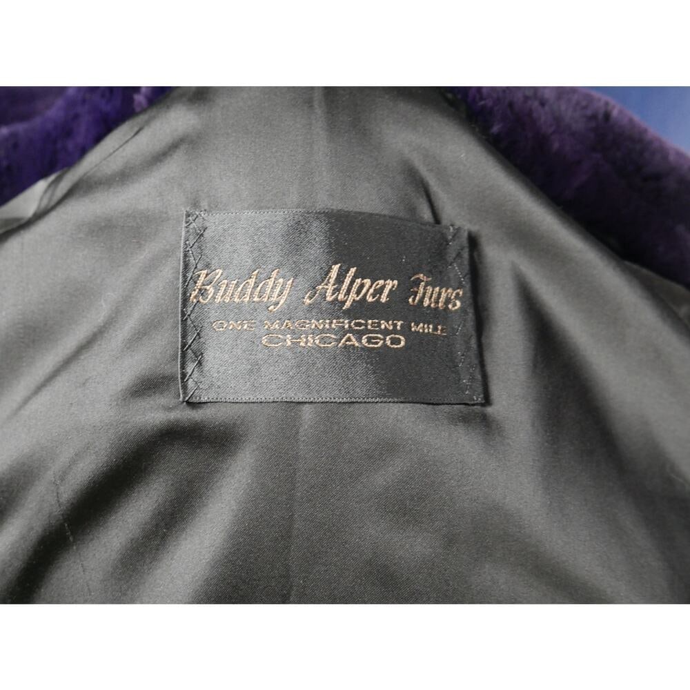 Stunning Purple Sheared Beaver Fur Coat Jacket - 6