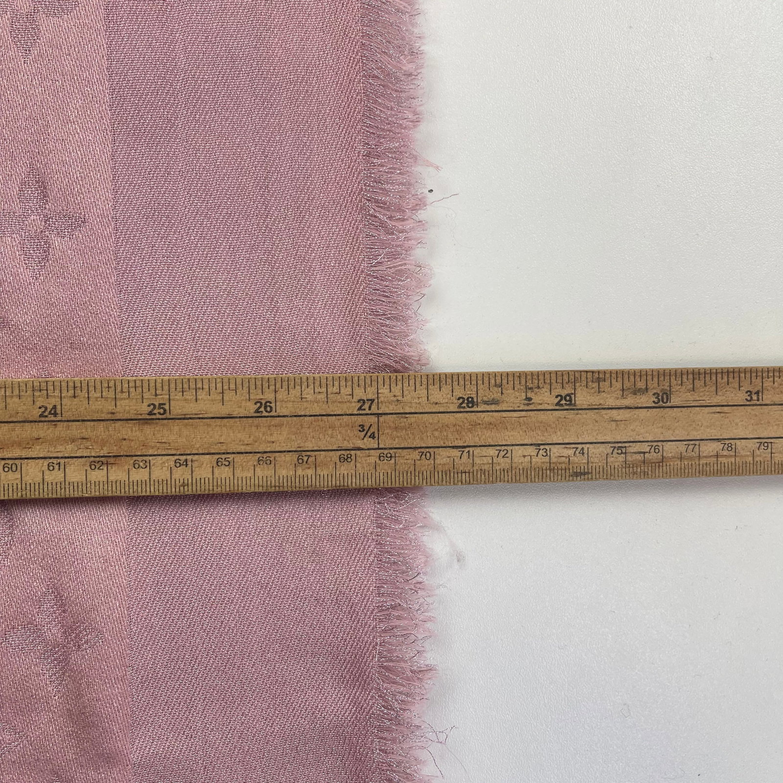 Louis Vuitton Pink 60% Silk 40% Wool Large Shawl - 7