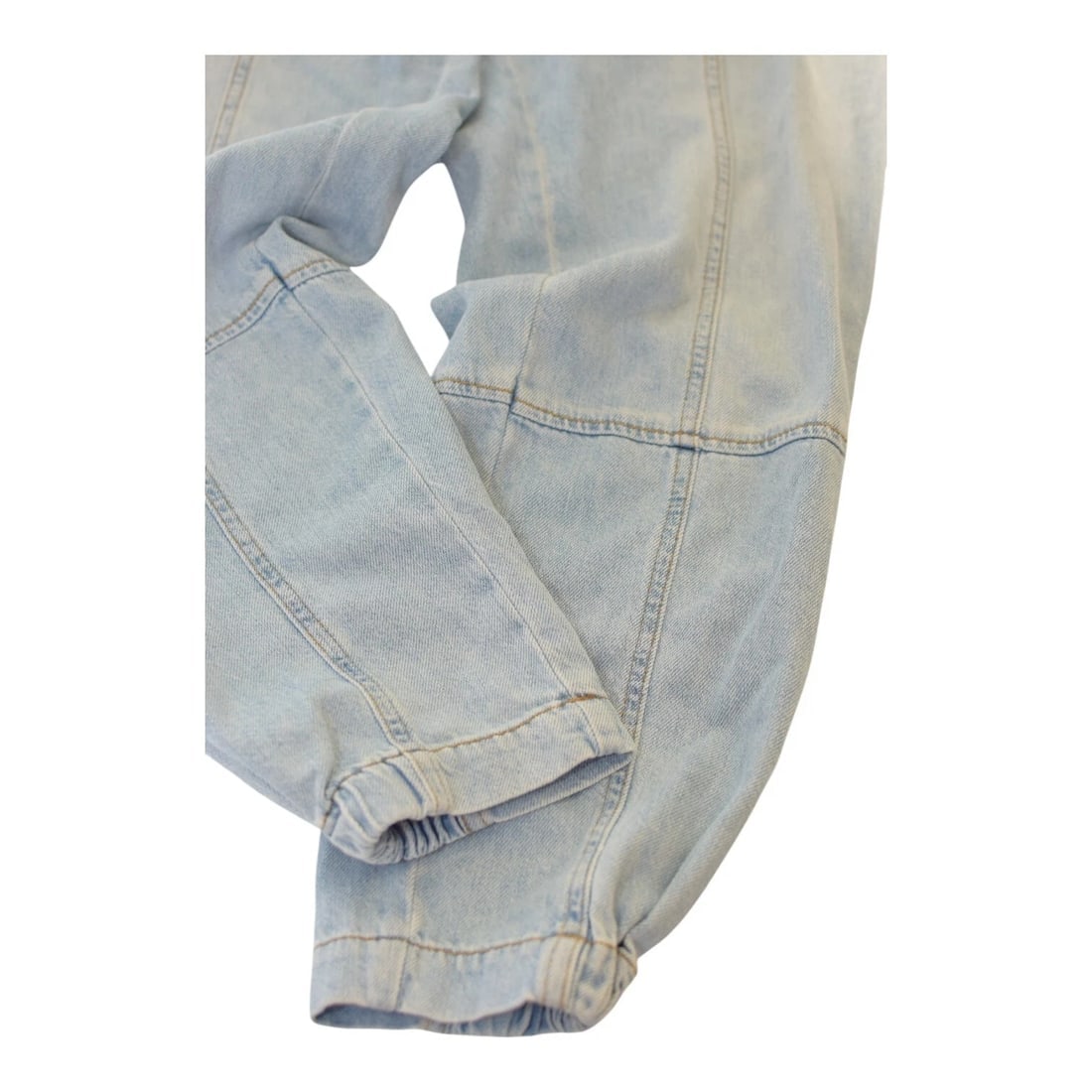 Pinko Blue Denim Short Sleeves Zipper Cropped Jumpsuit Playsuit size 38 - 7