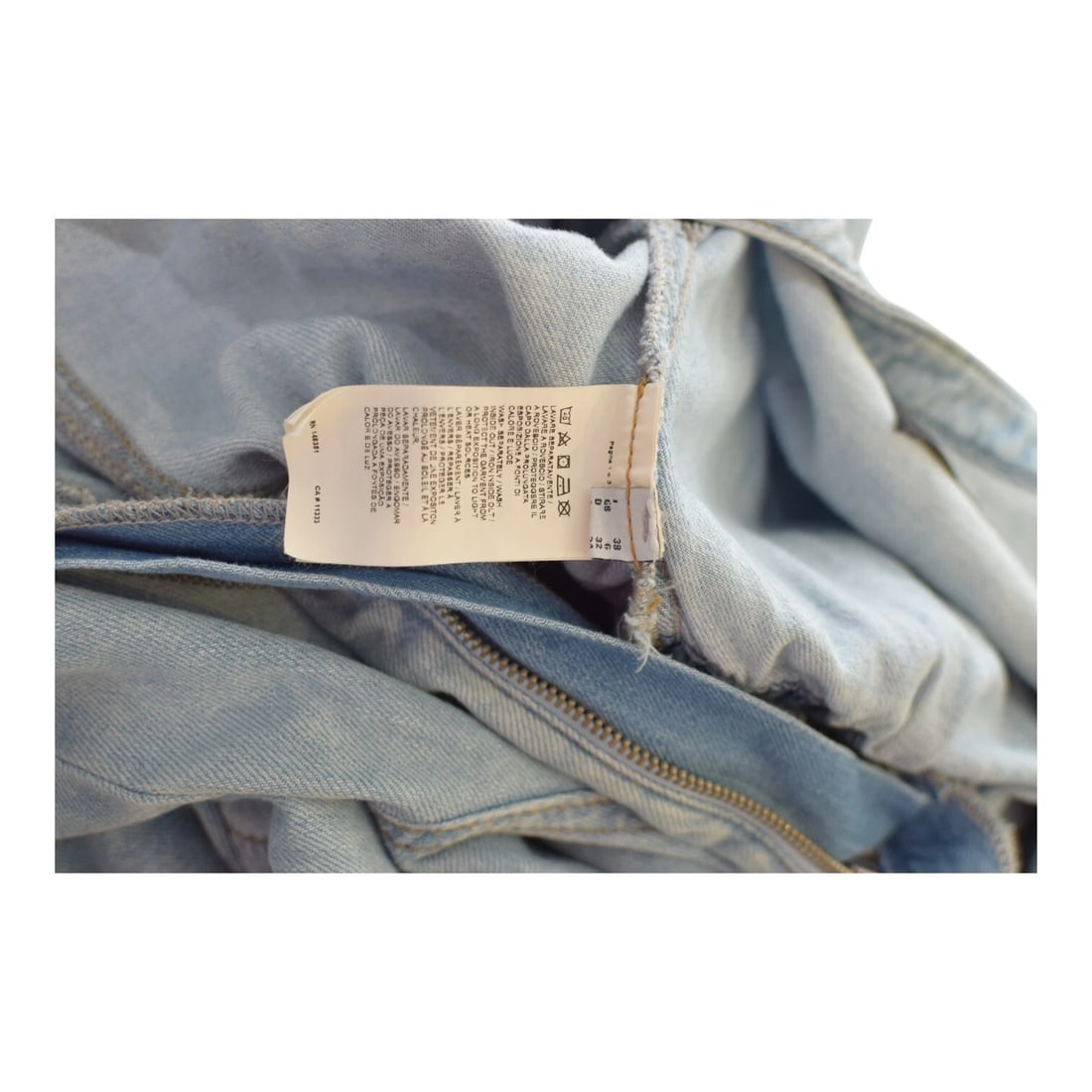 Pinko Blue Denim Short Sleeves Zipper Cropped Jumpsuit Playsuit size 38 - 8