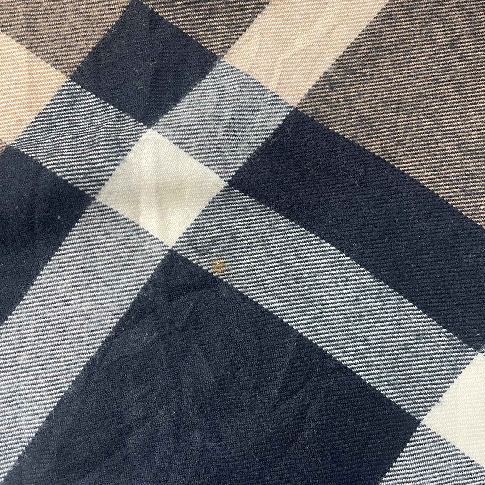 Burberry Beige Plaid Triangle 100% Wool Scarf - 6