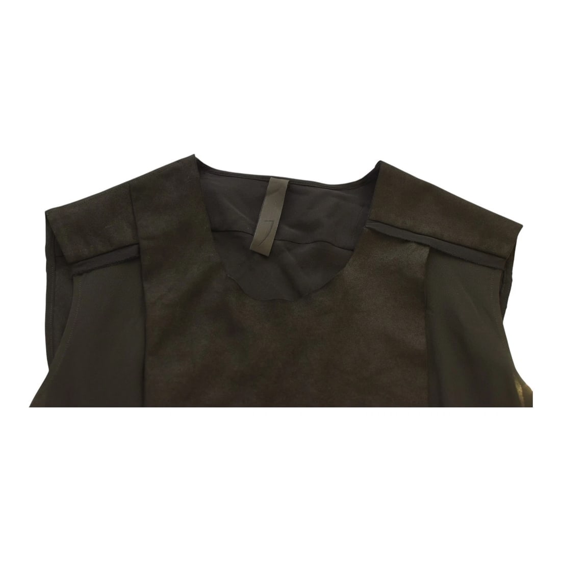 Ilaira Nistri sleeveless asymmetric layered black silk top size 44 IT - 4