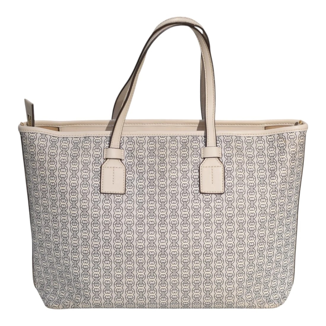 Tory Burch Gemini Link Medium Tote in Ivory Beige Gemini Link Bias Shoulder Bag - 3