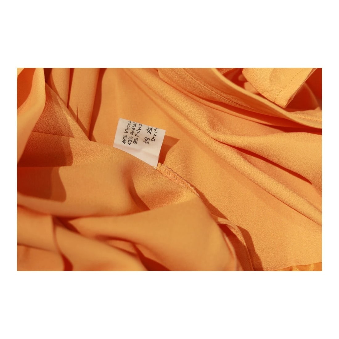 Thierry Mugler Orange Viscose Knee length Belted Wrap Dress size 42 - 6