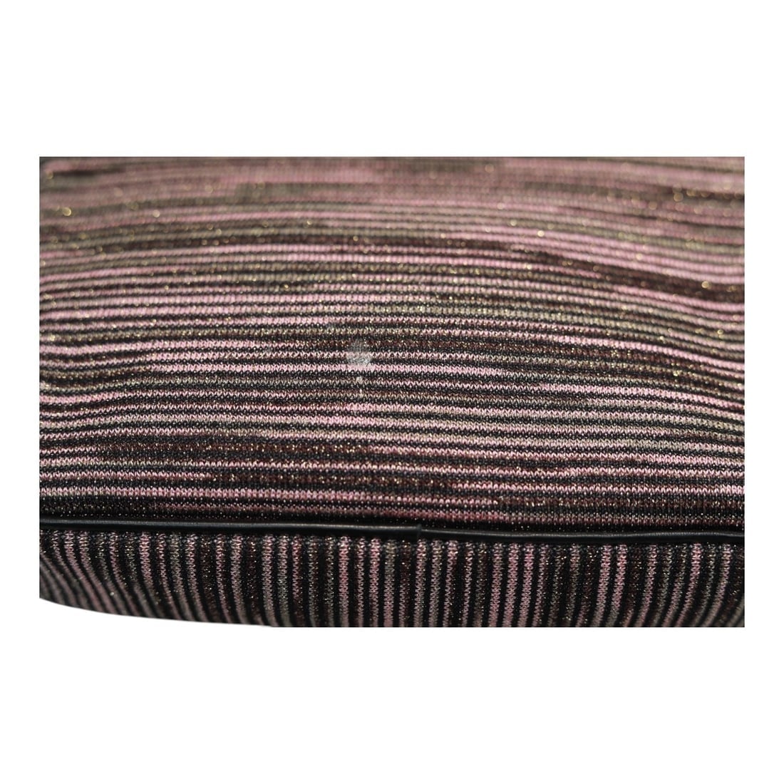Missoni Pink Shiny Jacquard Fabric Striped Long Chain Crossbody Bag Handbag - 12