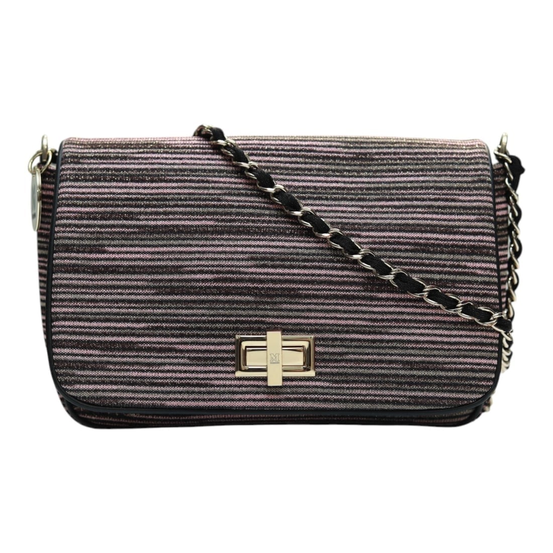 Missoni Pink Shiny Jacquard Fabric Striped Long Chain Crossbody Bag Handbag: Title:Missoni Pink Shiny Jacquard Fabric Striped Long Chain Crossbody Bag HandbagDescription:Missoni Pink Shiny Jacquard Fabric Striped Long Chain Crossbody Bag Handbag A super cute bag made from