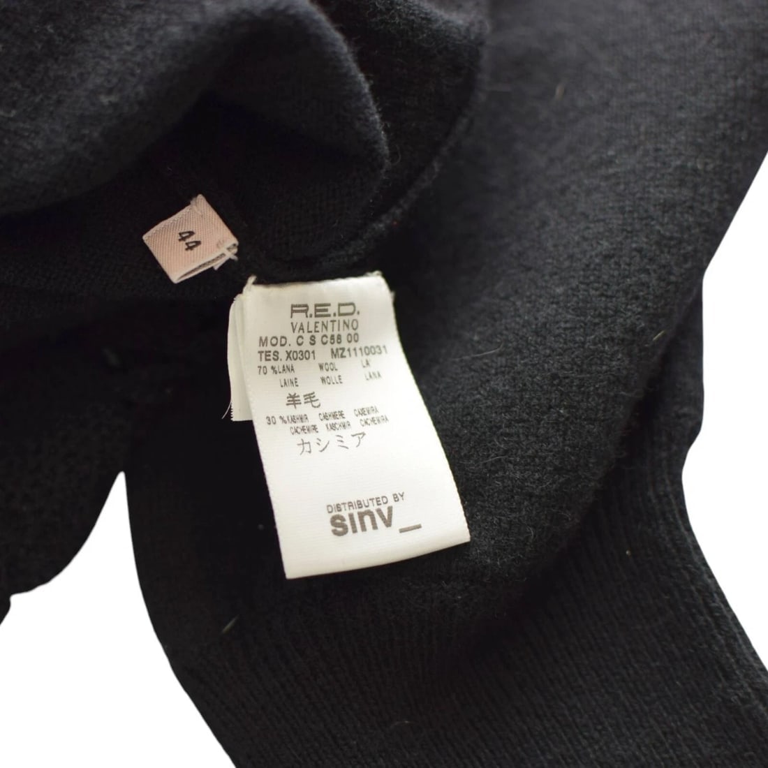 Valentino Red Black Wool Cashmere Knit Crochet Hemline Mini Dress size 44 - 4