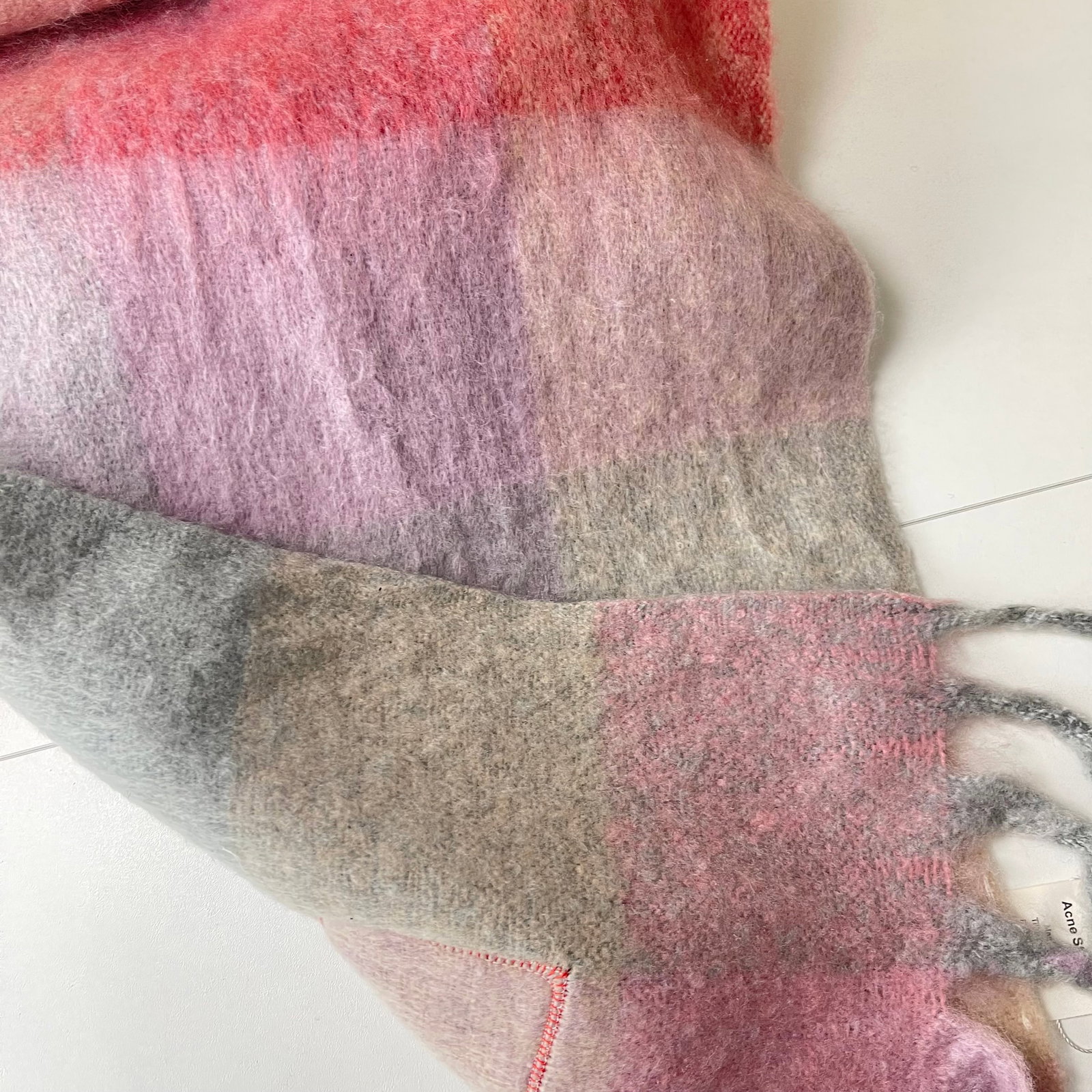 Acne Studios Colored Block 80% Wool Scarf - 5