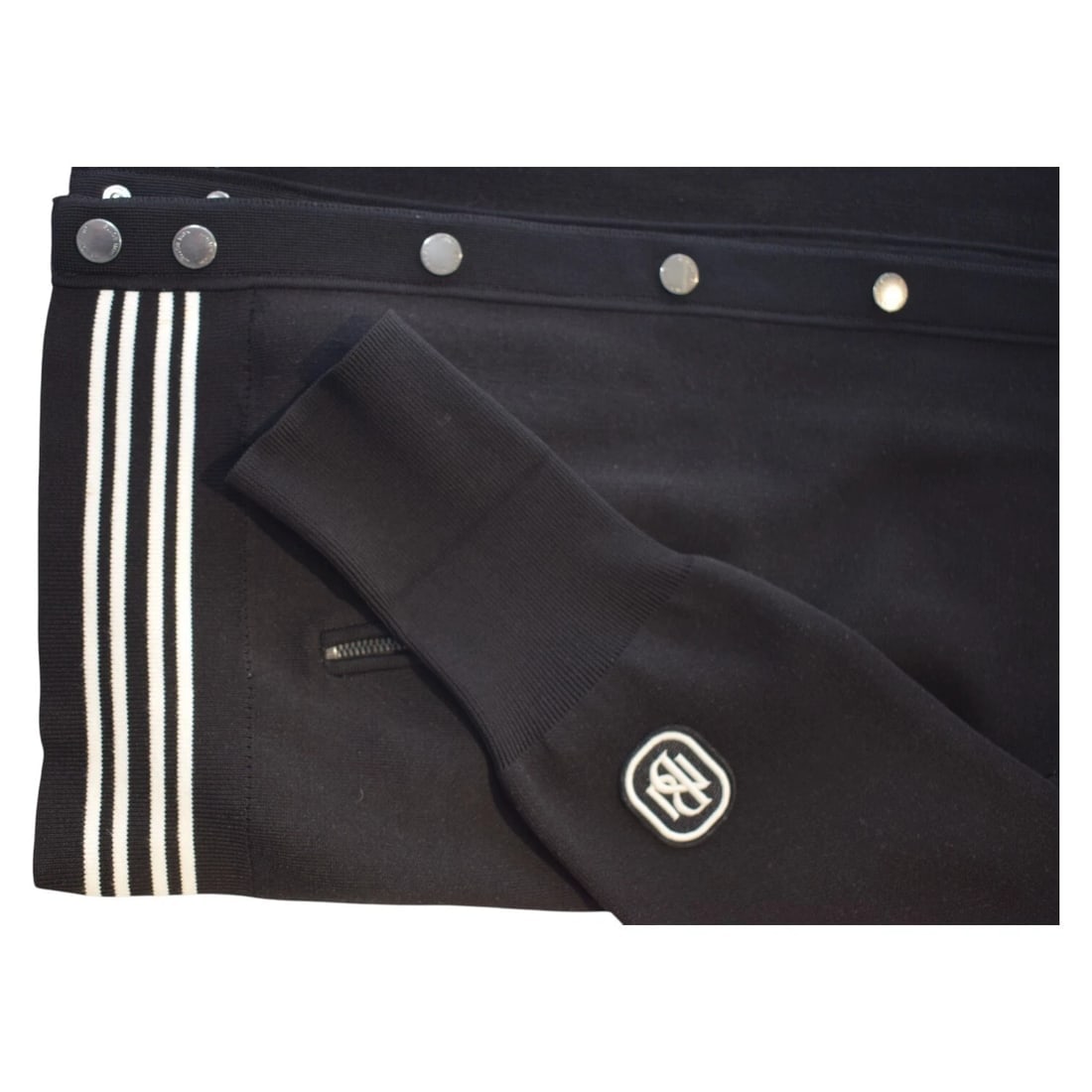 Neil Barrett Black White Stripes Snap Button Men's Jacket size XXL ( Slim) - 9