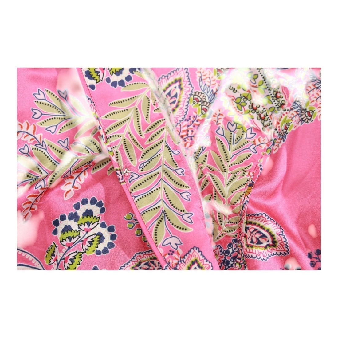 Hale Bob Silky Multicolor Floral Short Sleeves Romper Playsuit Shorts size S - 6