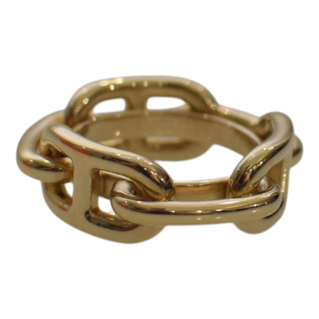 Hermes Regate Gold Plated Scarf Ring Chaine D'Ancre Scarf Ring w. Box - 9