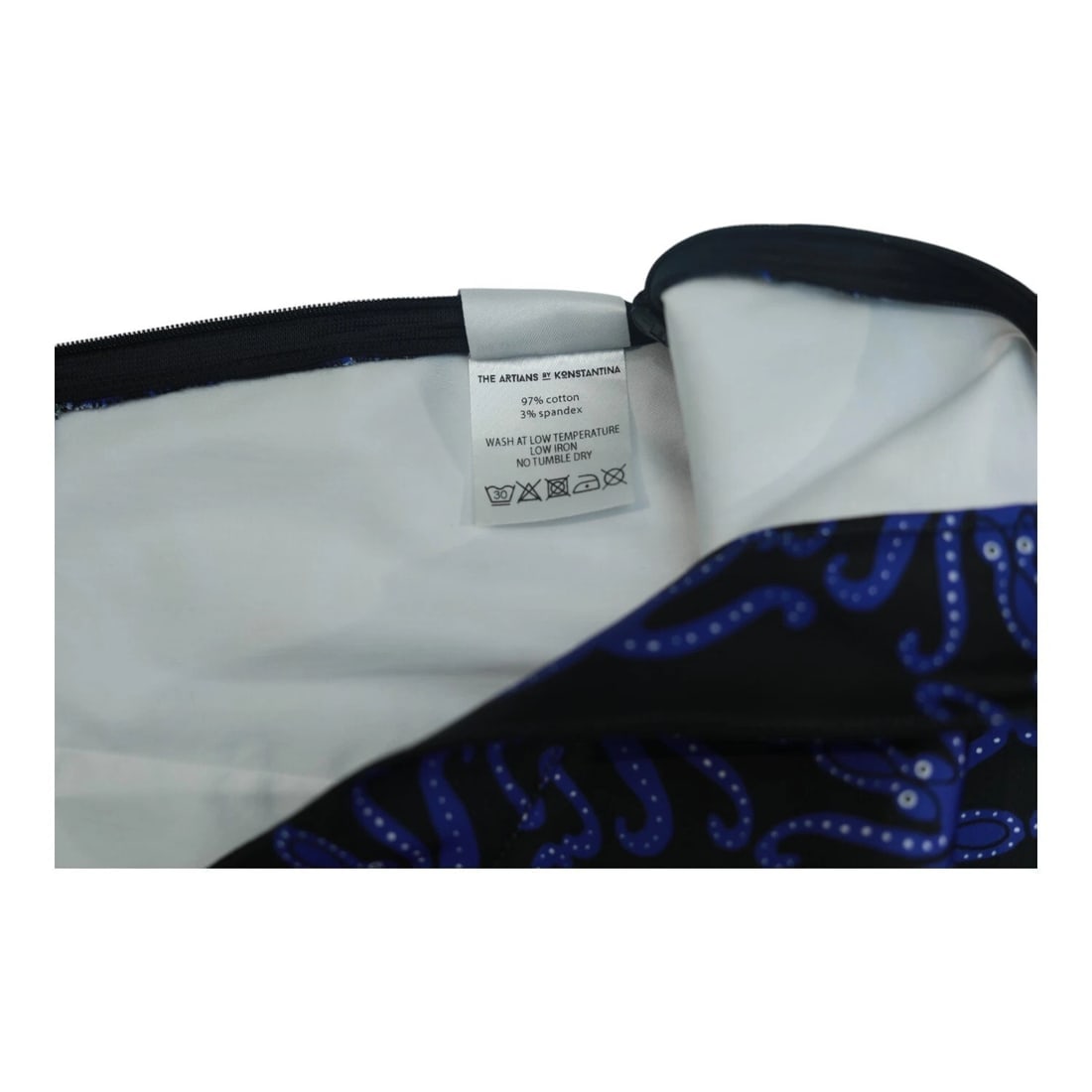 The Artians Blue Silk Octopus Mini Summer Shorts Pants size S - 5