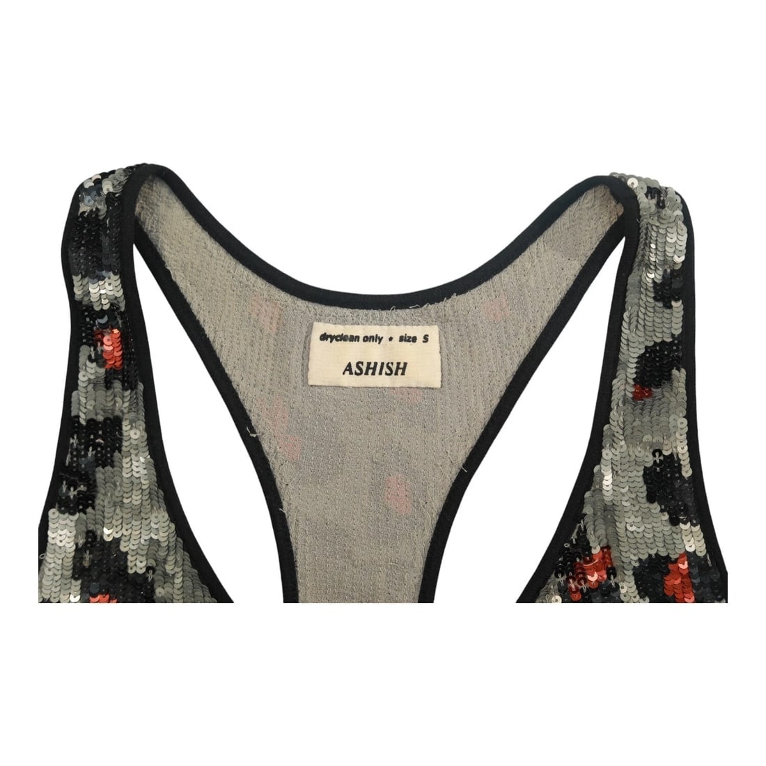 Ashish Silvery Fully Sequined Leopard Print Mini Length Tank Dress size S - 3
