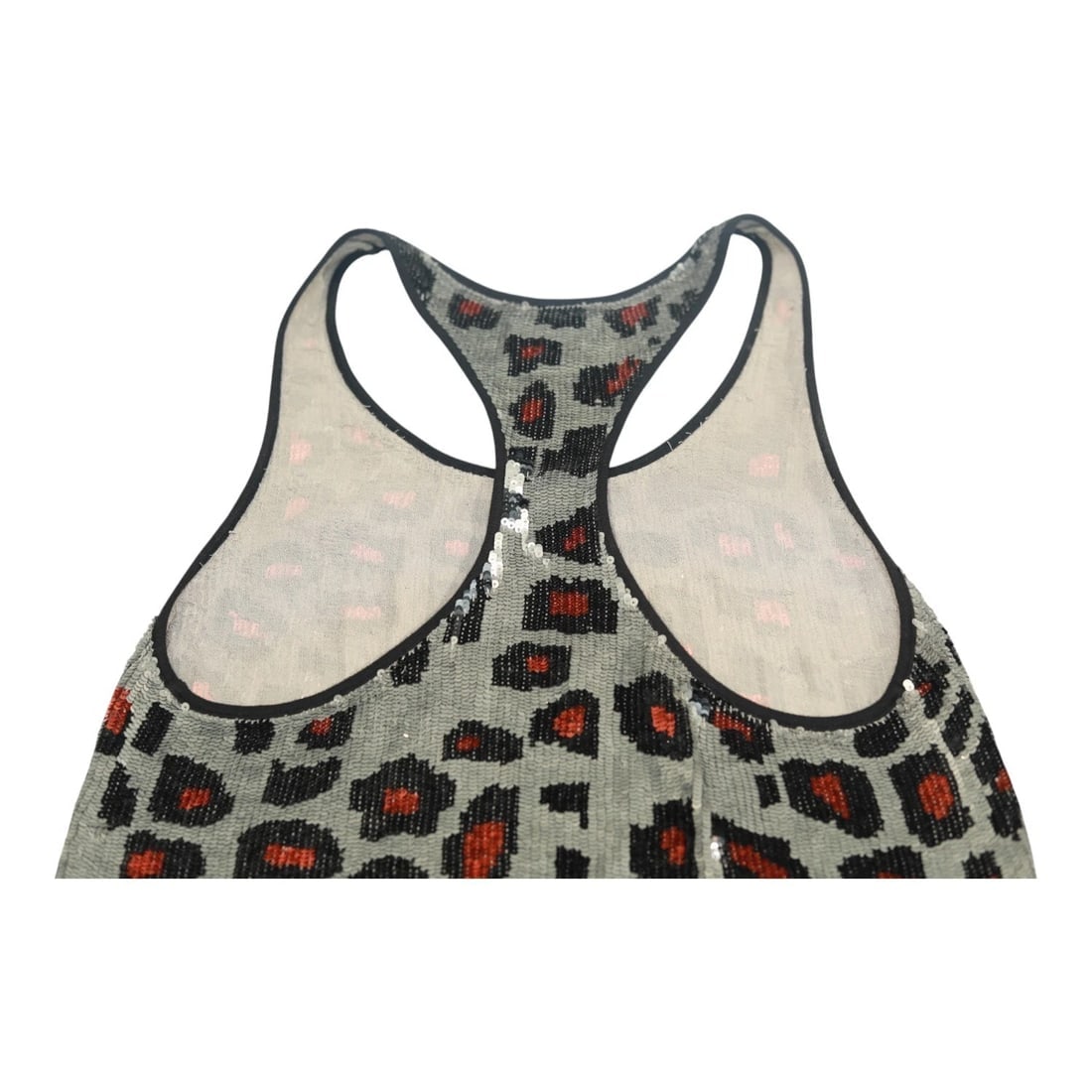 Ashish Silvery Fully Sequined Leopard Print Mini Length Tank Dress size S - 7