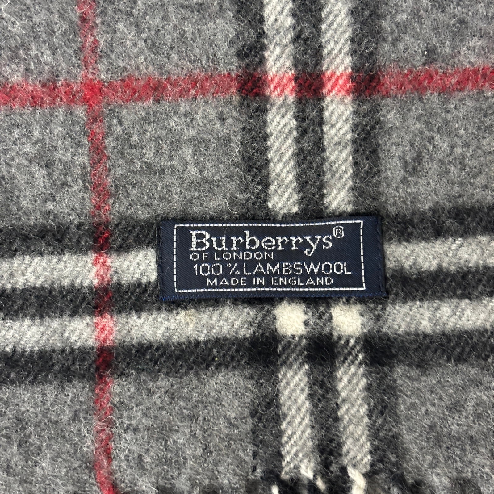 Burberry Grey Classic 100% Lambswool Scarf - 4