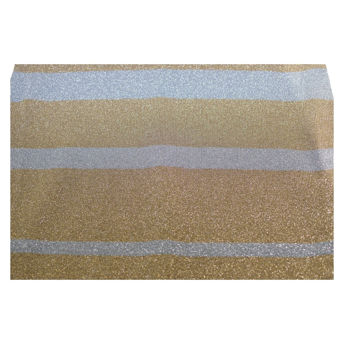 Paco Rabanne Metallic Gold Silver Knit Elastic Long Maxi Skirt size S - 6