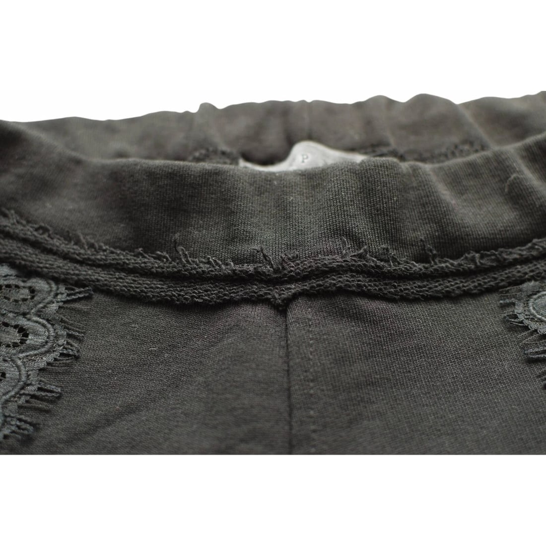 Philipp Plein Couture Black Sheer Lace Cotton Sweatpants Trousers Pants size S - 8