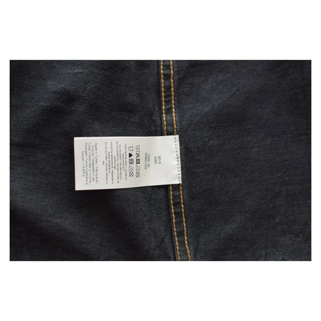 Ganni Gray Black Denim Zebra Pattern Mini Wrap Skirt Jeans Size 36 - 4