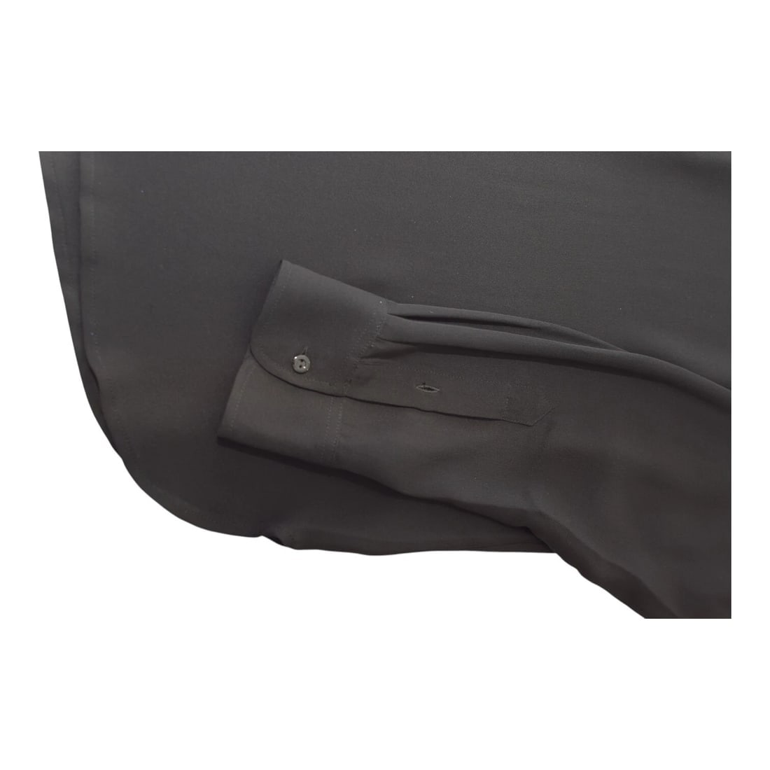 Ralph Lauren Black Long Sleeve Silk Top Mao Neck Blouse Shirt size 10 - 7