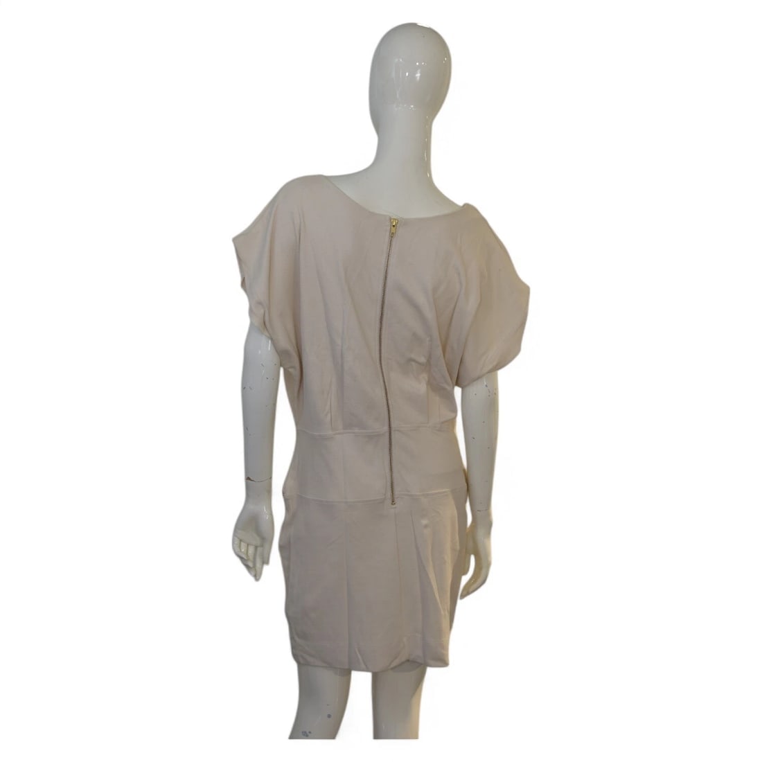 French Connection Ivory Cream Viscose V- Neckline Mini Dress size 12 - 2