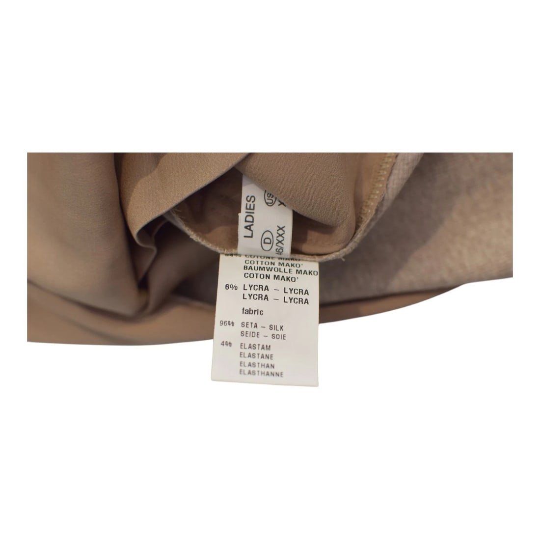 Fabiana Filippi Sleeveless Cowl Neck Knee Length Nude Dress – Size IT 52 Large - 10