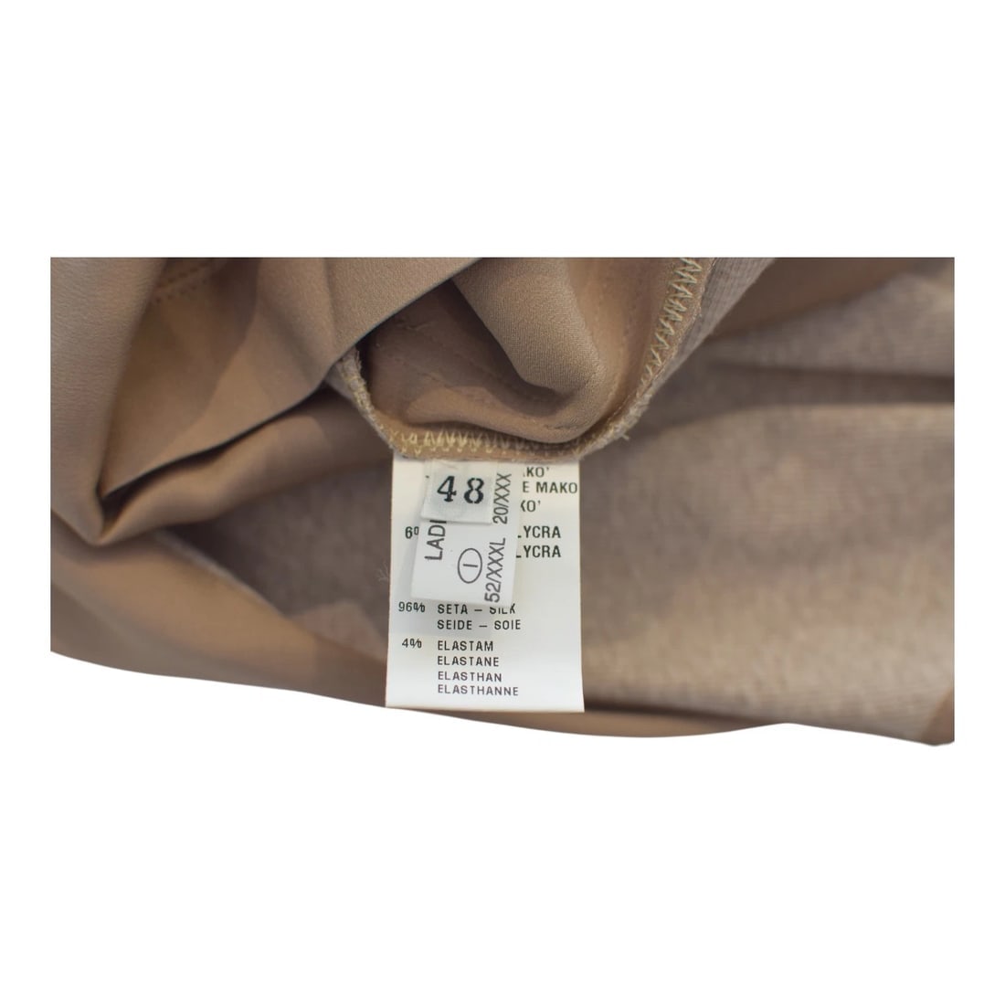 Fabiana Filippi Sleeveless Cowl Neck Knee Length Nude Dress – Size IT 52 Large - 9