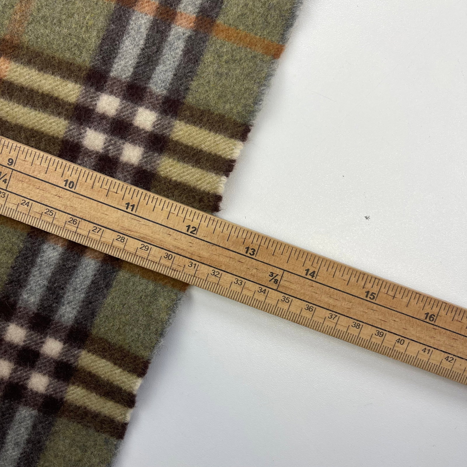 Burberry Green Plaid 100% Wool Scarf - 7