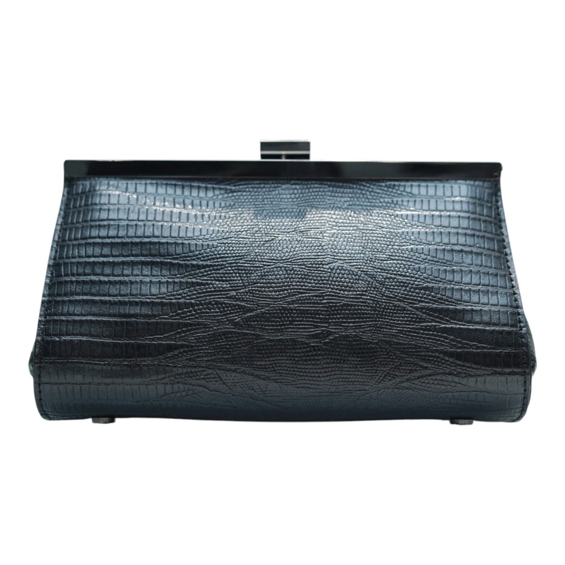 Black Leather Snake Pattern Frame Clutch Evening Bag Handbag: Title:Black Leather Snake Pattern Frame Clutch Evening Bag Handbag Description:Black Leather Snake Pattern Frame Clutch Evening Bag Handbag Get ready for a lux and eye catching finish with this amazin