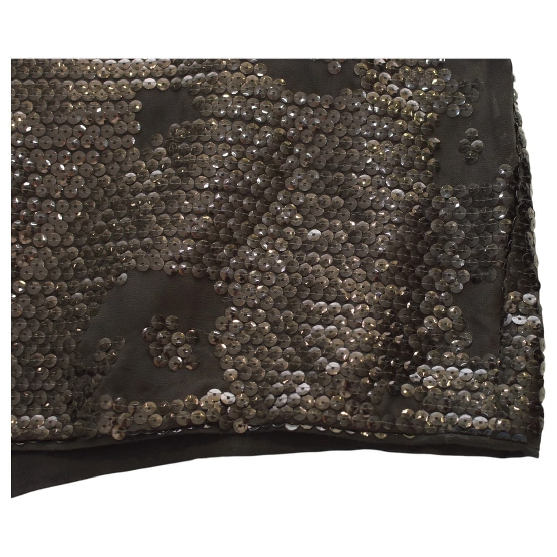 See By Chloe Black Sequined Cap Sleeves Short Mini Length Dress size 42 - 6