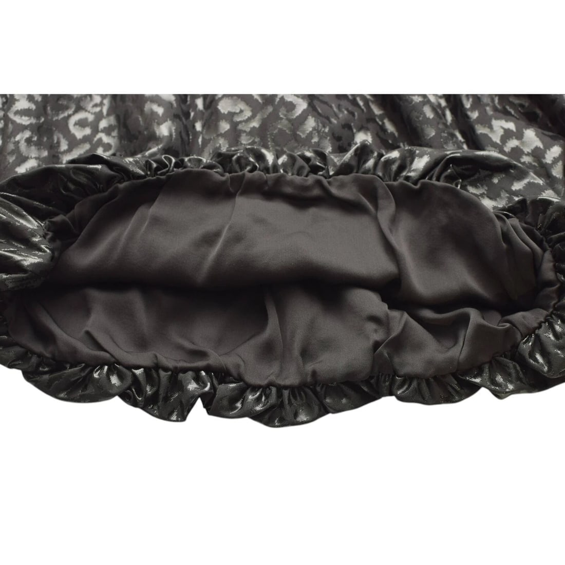 Jay Ahr Black Silk Bubble Hem Knee Length Bow Classy Evening Skirt size M - 6